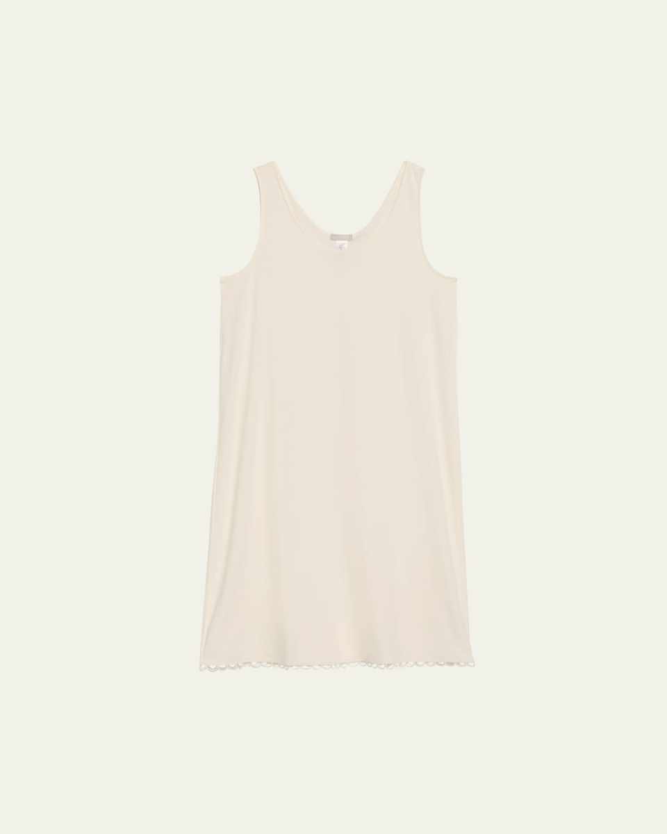Anouk Embroidery-Trim Cotton Tank Nightgown